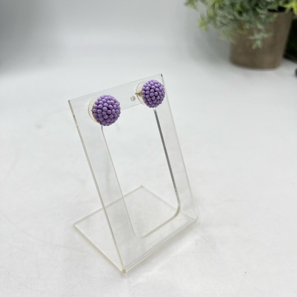 J. Crew Lavender Lilac Seed Bead
Beaded Post Small Round Stud Pierced Earrings - Picture 8 of 15